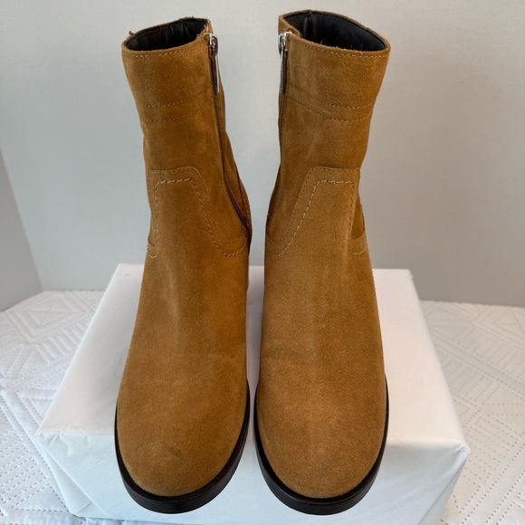 Aquatalia Bellamy Suede Weatherproof Boots Tan Size 9 - Picture 6 of 12